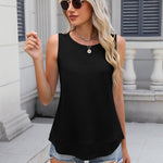 Zeagoo Women's Tank Tops Crew Neck Sleeveless Floral Tops