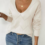 Zeagoo Women's Knitted Jumper Elegant Pullover (DE Only)