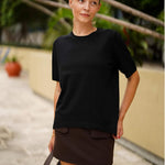 Zeagoo Womens Sweaters Short Sleeve Top