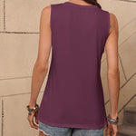 Zeagoo Women's Tank Tops Loose Fit Casual V Neck Boho Shirts