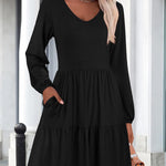 Zeagoo Women's Long-Sleeve V-Neck Winter Dress (DE Only)