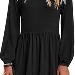 Zeagoo Women's Long Sleeve Elegant Ruffle Dresses