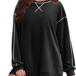 Zeagoo Women's Oversized Sweatshirts Hoodies Side Zipper Pullover