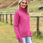 Zeagoo Women's Turtleneck Sweater Fall Winter Chunky Knitted Pullover