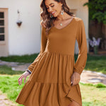 Zeagoo Women's Long-Sleeve V-Neck Winter Dress (DE Only)