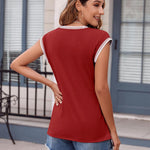 Zeagoo Women's Summer Tops Cap Sleeve Casual Shirts