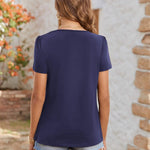Zeagoo Women's Tunic Tops Short Sleeve Floral Boho Casual T Shirts