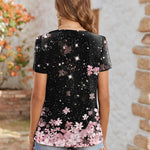 Zeagoo Women's Tunic Tops Short Sleeve Floral Boho Casual T Shirts