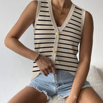Zeagoo Womens Sweater Vest V Neck Button Down Shirts
