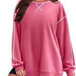 Zeagoo Women's Oversized Sweatshirts Hoodies Side Zipper Pullover
