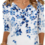 Zeagoo Womens 3/4 Length Sleeve Tunic Tops