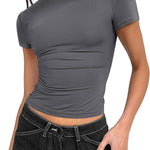 Zeagoo Women's T-Shirt Crew Neck Short Sleeve Crop Tops (DE Only)