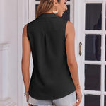 Zeagoo Womens Sleeveless Button Down Shirt with Pockets