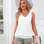Zeagoo Womens Summer Tank Tops V Neck Sleeveless Tops