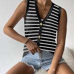 Zeagoo Womens Sweater Vest V Neck Button Down Shirts