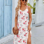 Zeagoo Womens Elastic Sleeveless Cami A Line V Neck Sundress