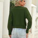 Zeagoo Womens 2024 Fall Crewneck Cropped Sweater