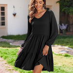 Zeagoo Women's Long-Sleeve V-Neck Winter Dress (DE Only)