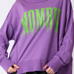 Halloween Letter Printed Top Loose Casual Sweatshirt