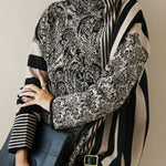 Long Sleeves Loose Striped Pullovers