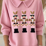 Girls' Winter Christmas Nutcracker Print Casual Top