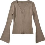 V-neck Knitted Cardigan Slim Sweater