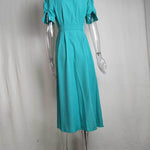 High Waisted Loose Buttoned Round-Neck Midi Dresses