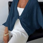 Knitted cardigan with batwing sleeves
