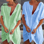 Summer Cotton Loose Short Dresses  Casual Women's  shirt