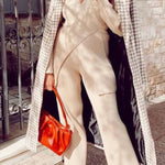 Women's Casual Sweater Wide -leg Pants Two -piece Suit