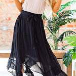 High waist irregular splicing all-match casual skirt
