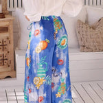 Sky Graffiti Print Two Piece Set