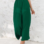 Simple Wide Leg Loose Elasticity Casual Pants Bottoms