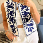 Sleeveless Embroidered Jacket