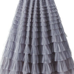 Be Your Own City Queen Tiered Elastic Waist Tulle Maxi Skirt