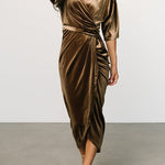 V-neck sexy irregular skirt evening dress