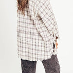 Women's Mineral Washed Button Down Plaid Flannel Shirt