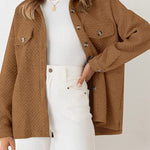 Lugogne Relaxed Lapel Oversized Long Sleeve Shirt