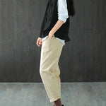Artistic Retro Solid Hooded Vest