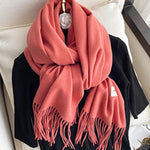 Solid Color Tasseled Scarf Scarfs&Hats