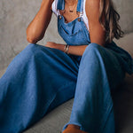Margovil Pocketed Wide Leg Baggy Denim Overalls