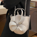 Flower Shape Pleated Split-Joint Bags Crossbody Bags Handbags Tote Bags