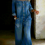 Elena™ | Off-the-shoulder denim jumpsuit