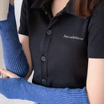 Casual Wool Knitting Keep Warm Solid Color Arm Warmers Accessories
