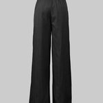 High Waisted Loose Asymmetric Solid Color Split-Joint Suit Pants Trousers