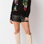 Christmas Soldier Sequined Fashion Casual Sweatshirt