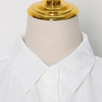 Original Solid Color Irregularity Geometry Blouse Tops