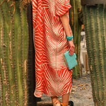 V-neck jungle robe