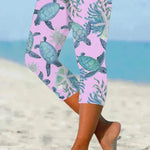 🔥Buy 3 Get 10% Off🔥Women's Hawaiian Turtle Print Resort Casual Leggings