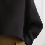 Long Sleeves Solid Color Split-Joint Round-Neck Sweatershirt